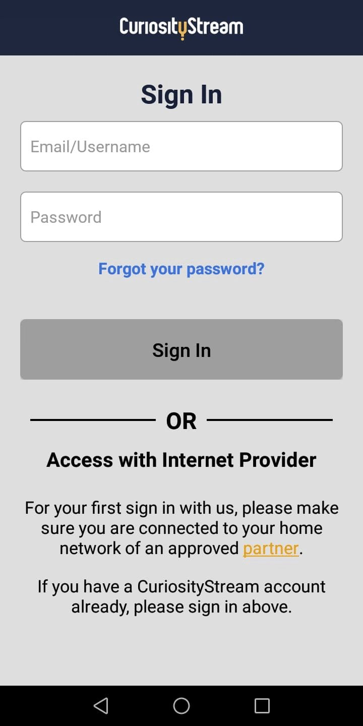 Step 7 - How to Install CuriosityStream on Android