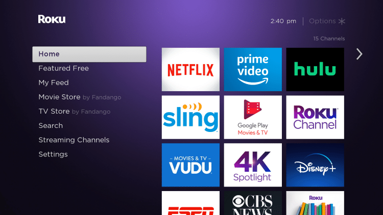 Launch your Roku device