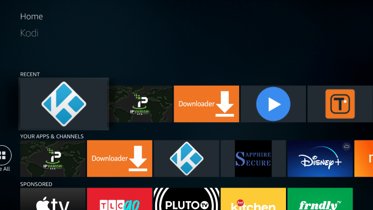 Re-open Kodi to see your build installed.