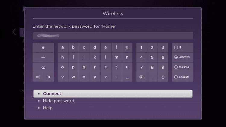 enter network password