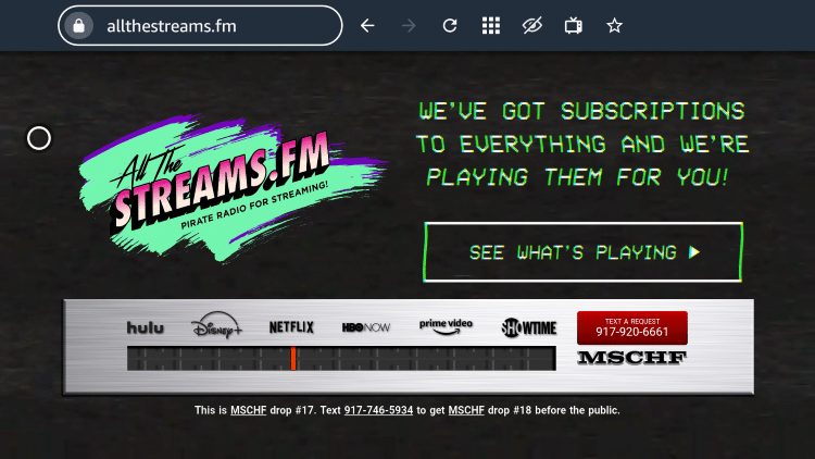 That's it! You are now able to use AllTheStreams.fm on your streaming device.