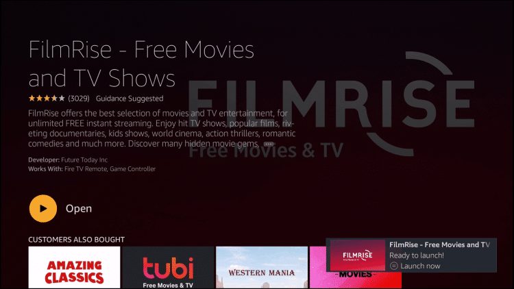 filmrise ready to launch message