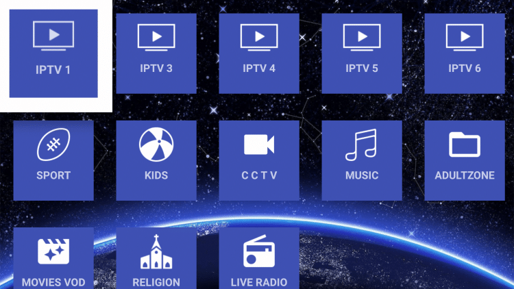 For this example, we found the IPTV 1 option to work well. But feel free to test the other sections if you prefer.