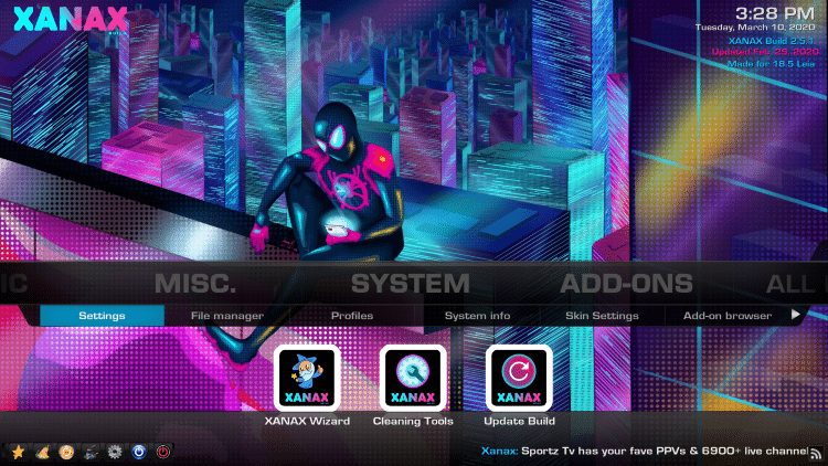 open settings