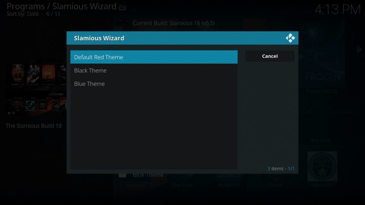 For this example, we chose the Default Red Theme.