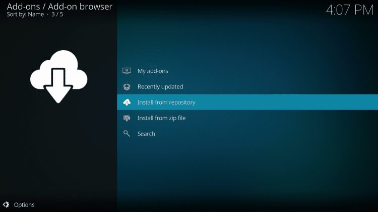 Click Install from repository