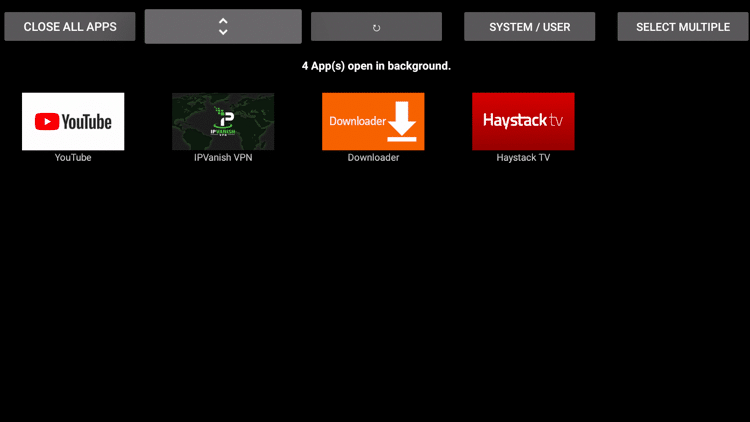 Step 13 - Close all running apps at once