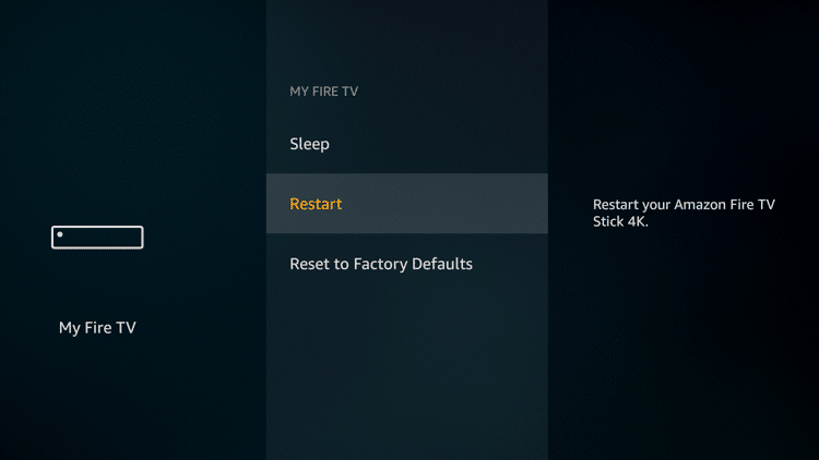 Step 4 - Restart Firestick
