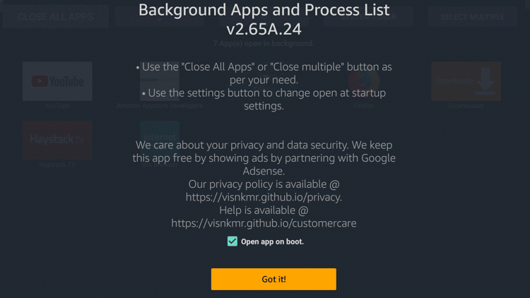 Step 8 - Close all running apps at once