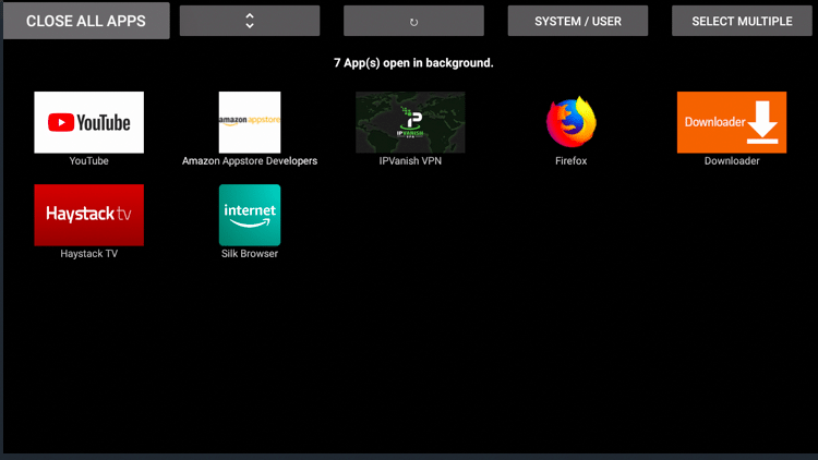 Step 9.1 - Close all running apps at once