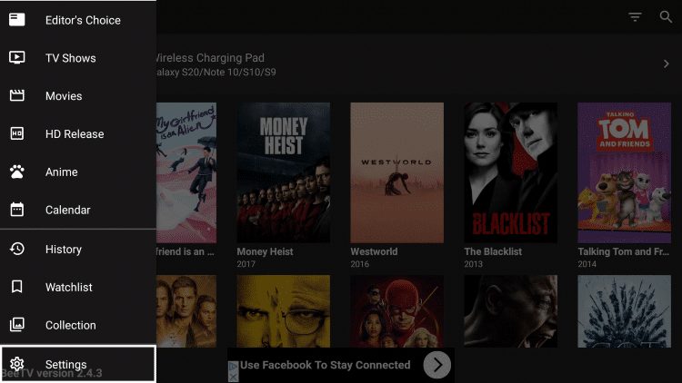 select Settings