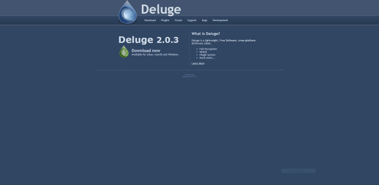 deluge website