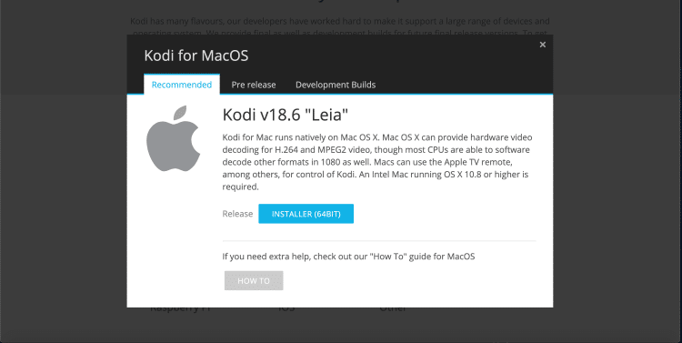 downlad kodi for mac