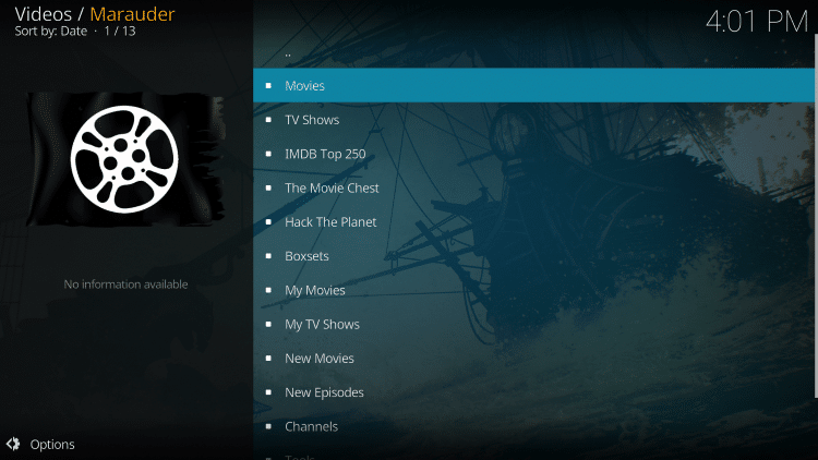 That's it! The Marauder Kodi Add-on is now successfully installed.