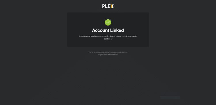 Your Plex account is now linked!