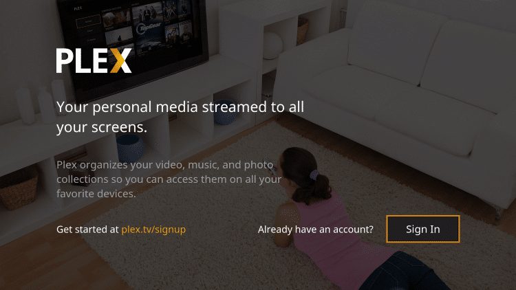 Installation of the YouTube Kodi Addon is now complete! To use your Plex account click Sign In.
