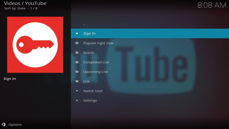 click sign in
