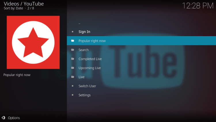 Installation of the YouTube Kodi Addon is now complete!