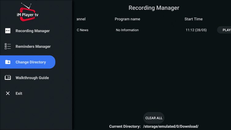 hen click Change Directory. This will allow you to save your recording files to external USB storage.