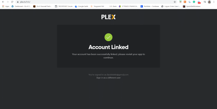 plex link account