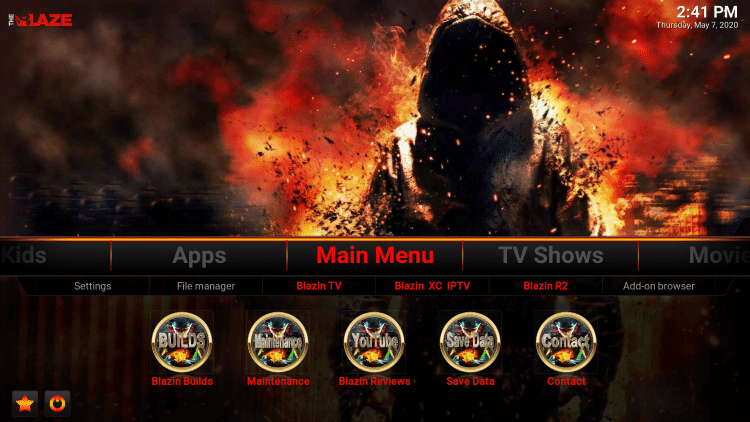 That's it! The Blaze Kodi Build is now successfully installed.