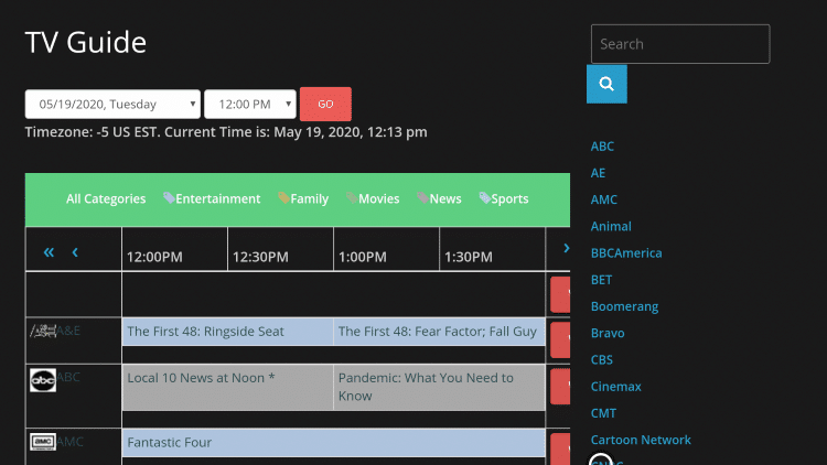 ustvgo tv schedule