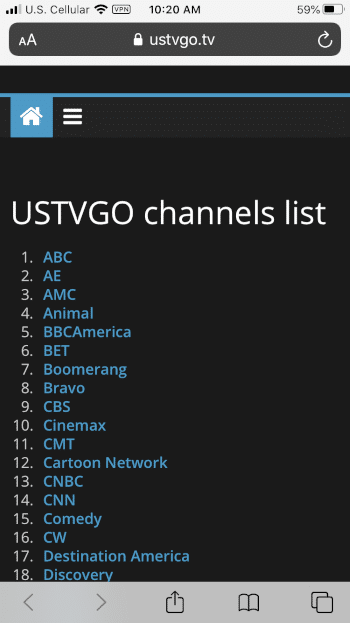 That's it! You are now able to use USTVGO to stream Live TV on your iPhone.