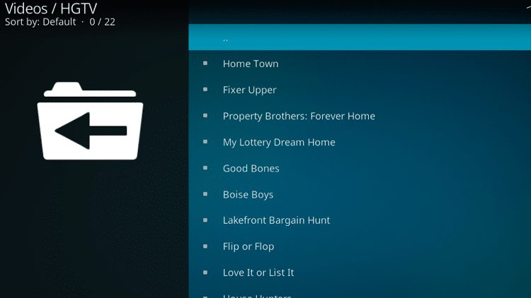 Step 10 - How to Install HGTV Kodi Addon Guide