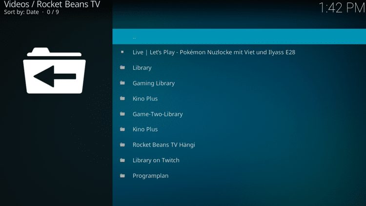 Step 10 - How to Install Rocket Beans TV Kodi Addon Guide