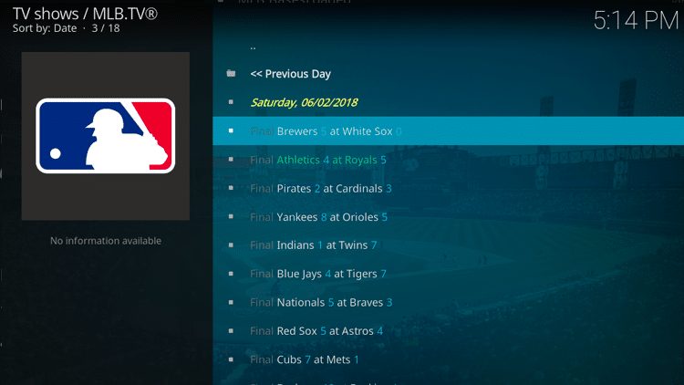 Step 11 - How to Install MLB TV Kodi Addon Guide