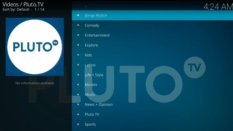 Step 12 - How to Install Pluto TV Kodi Addon Guide
