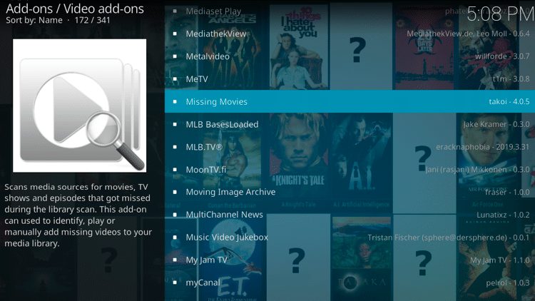 Step 5 - How to Install Missing Movies Kodi Addon Guide