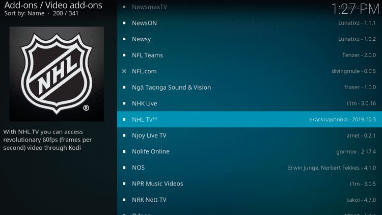 Step 5 - How to Install NHL TV Kodi Addon Guide