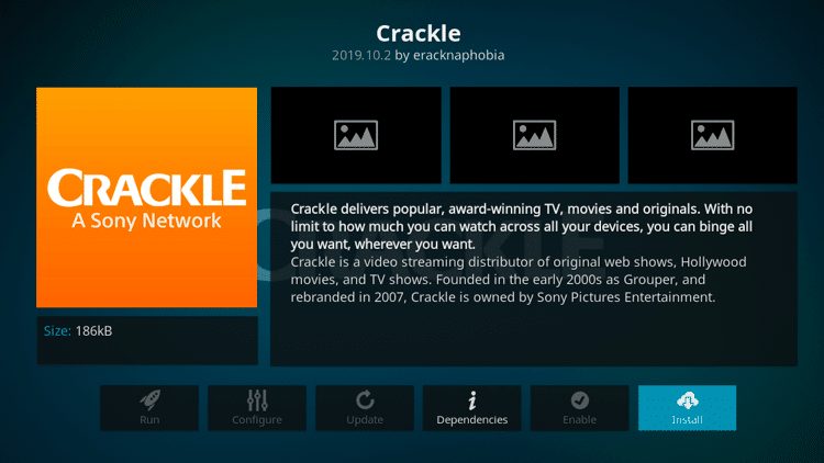 Step 6 - How to Install Crackle Kodi Addon Guide