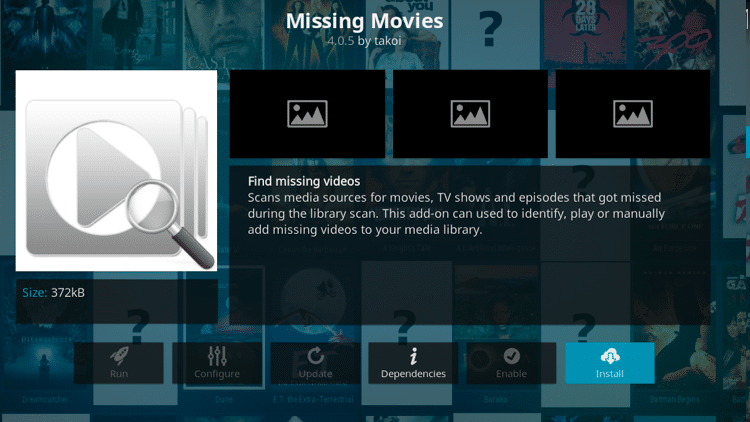 kodi addons icon missing