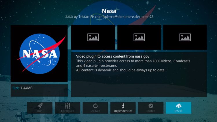 Step 6 - How to Install NASA Kodi Addon Guide