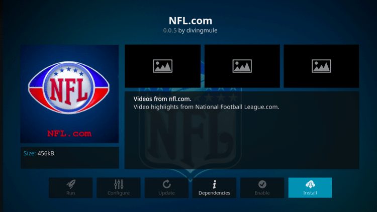 Step 6 - How to Install NFL.com Kodi Addon Guide
