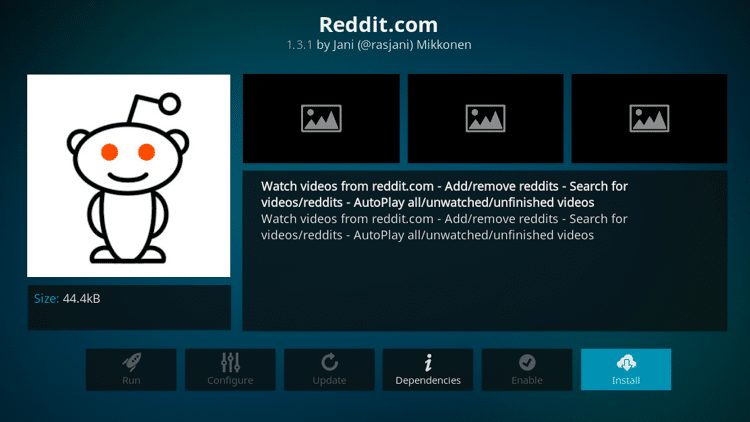 Step 6 - How to Install Reddit Kodi Addon Guide