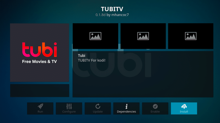 Step 6 - How to Install Tubi TV Kodi Addon Guide