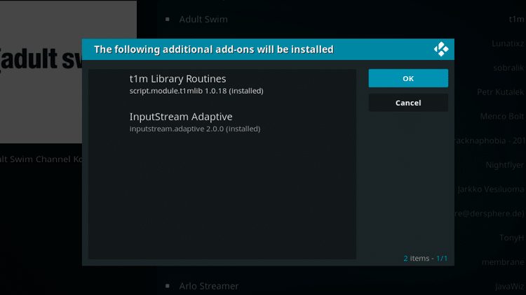 Step 7 - How to Install Adult Swim Kodi Addon Guide
