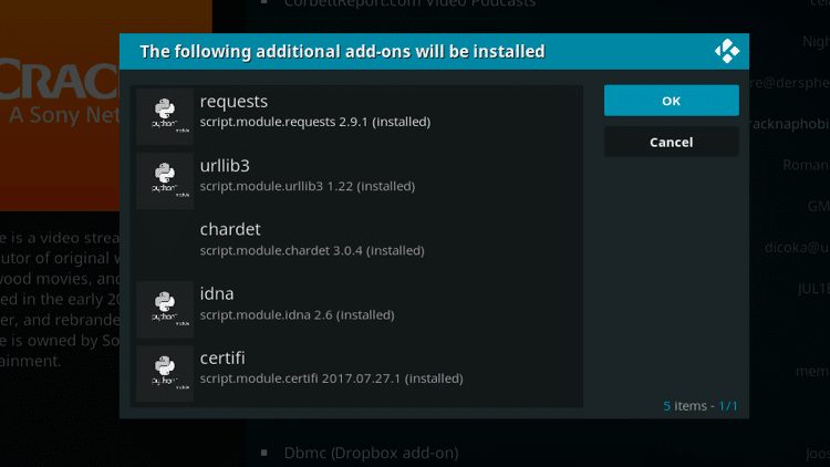 Step 7 - How to Install Crackle Kodi Addon Guide