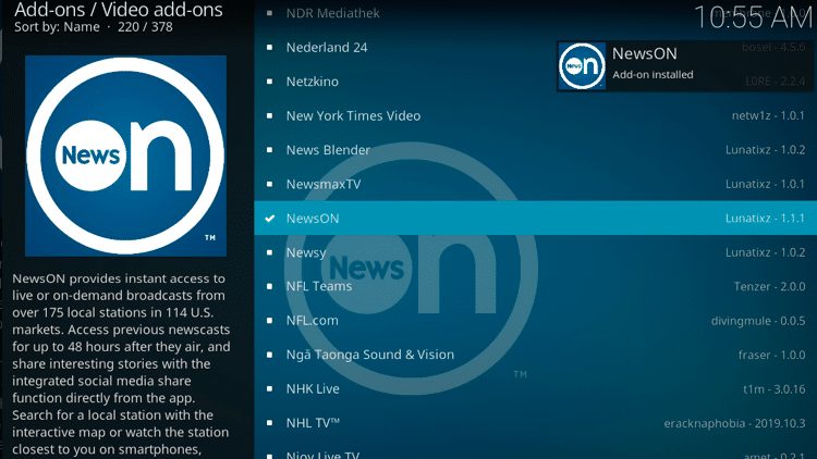Step 8 - How to Install NewsON Kodi Addon Guide