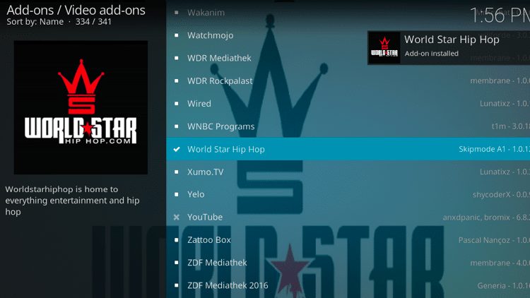 Step 8 - How to Install World Star Hip Hop Kodi Addon Guide