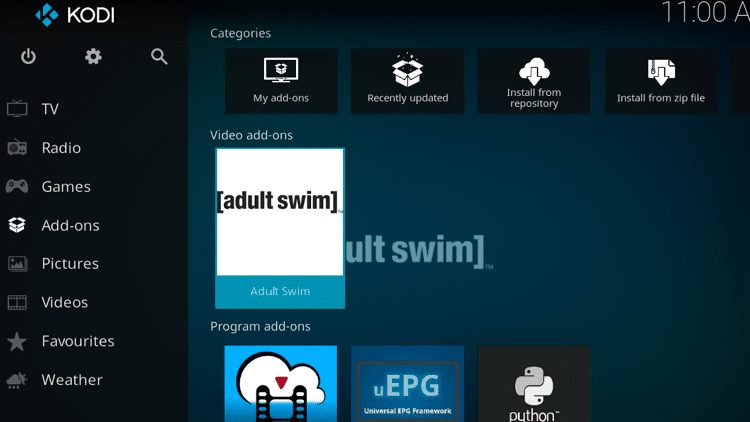 Step 9 - How to Install Adult Swim Kodi Addon Guide