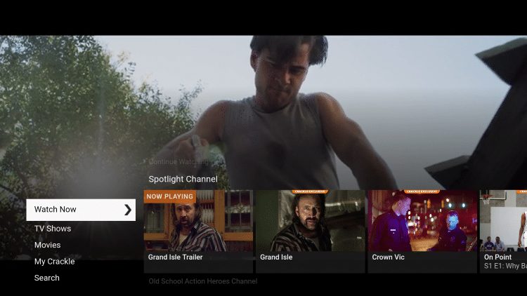 When choosing Skip, notice how you can now stream content for free without signing up for an account.