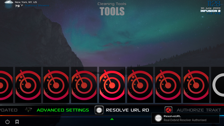 You should then notice a "ResolveURL Real Debrid Resolver Authorized" message appear.