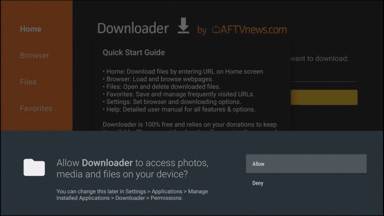 select allow