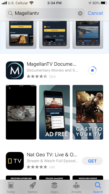Wait a few seconds for MagellanTV to install