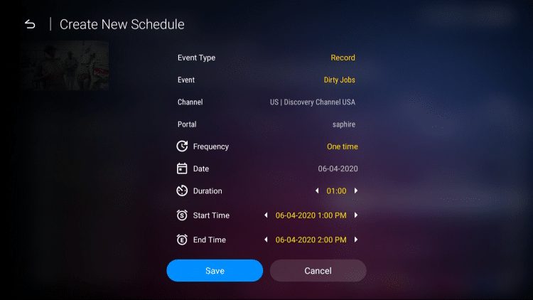 Formuler Z8 Recording Options