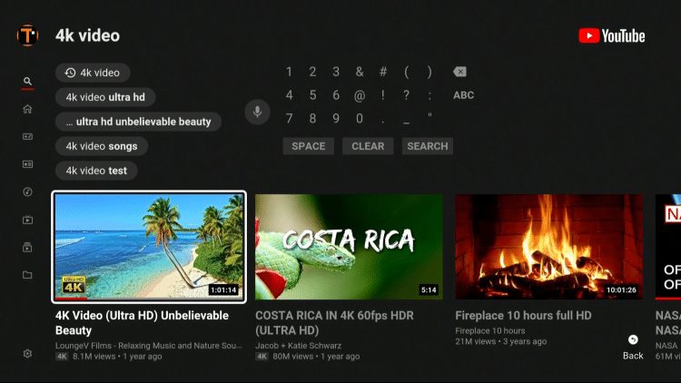 YouTube 4K Video test